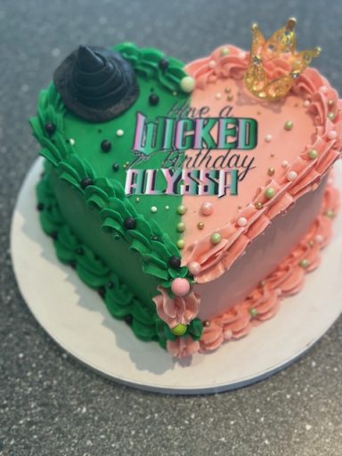 Wicked Birthday Heart Cake